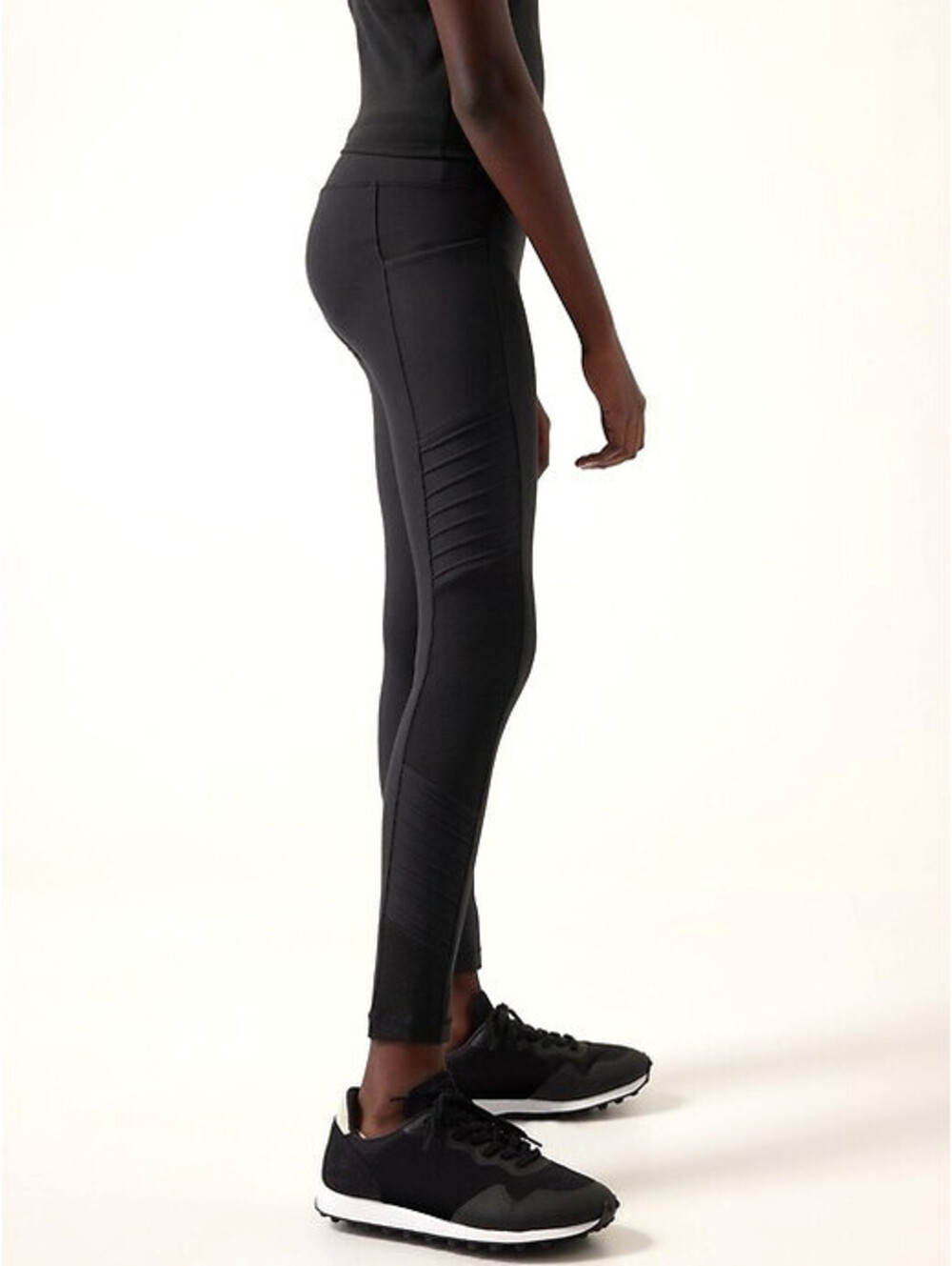 Athleta XS Moto-vating Black Mesh Leggings Activewear Gym Workout